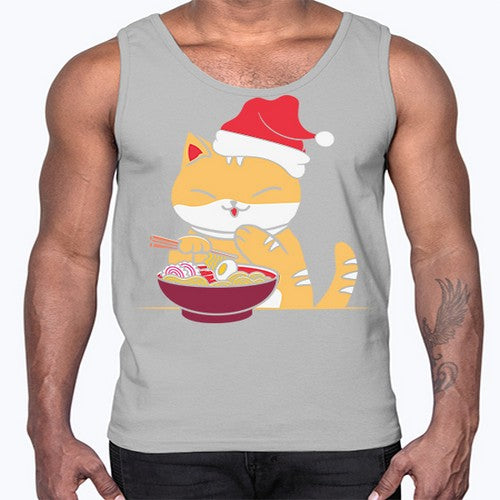 Xmas Kawaii Anime Shiba Inu Eating Ramen 289#- anime- Cotton Tank