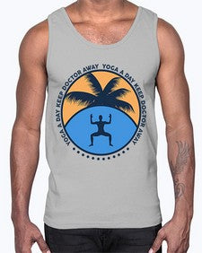 Yoga a Day Keep Doctor Away 612#- yoga- Cotton Tank