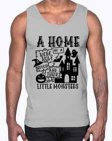 a home of a were wolf witch and their little monsters 53#- witch- Cotton Tank