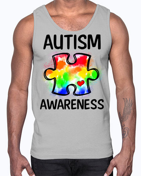 autism awareness- autism- Cotton Tank