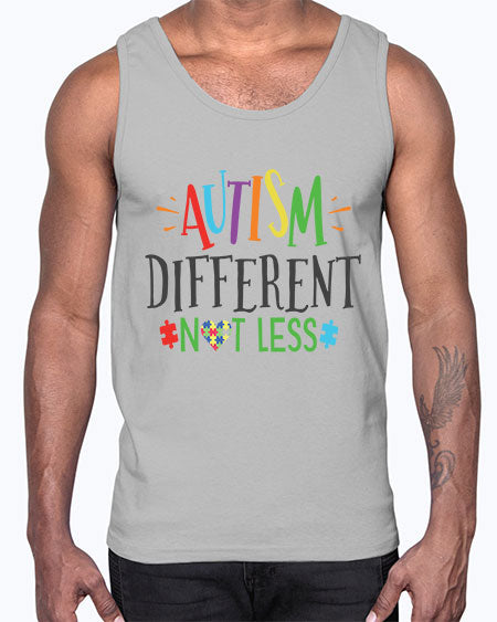 autism different not less Style 5#- autism- Cotton Tank