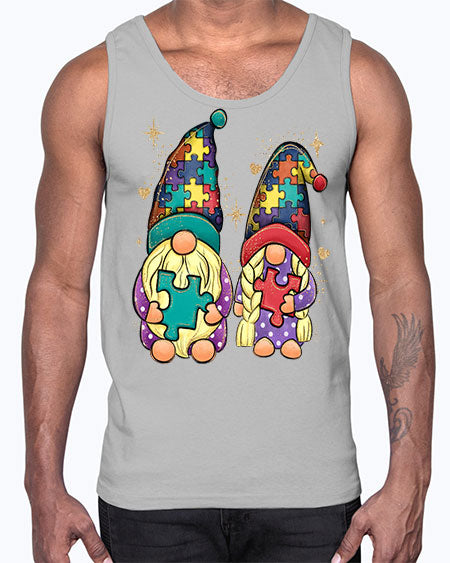 autism gnomes- autism- Cotton Tank