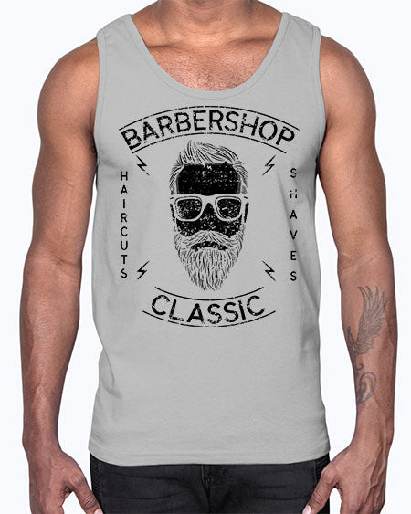 barber shop classic588#- barber- Cotton Tank