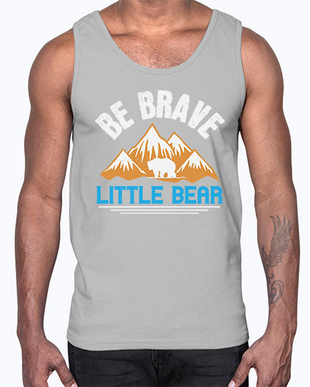 be brave little bear 23#- bears - animals- Cotton Tank