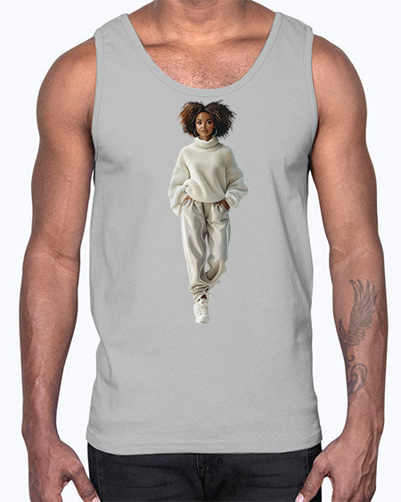 beautiful girl 13#-  fashion- Cotton Tank