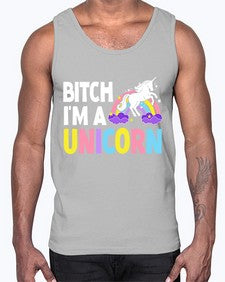 bitch im a unicorn 61#- unicorn- Cotton Tank
