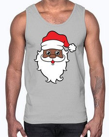 black santa 25#- black boys or men- Cotton Tank
