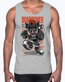 boar power 266#- art pop art- Cotton Tank