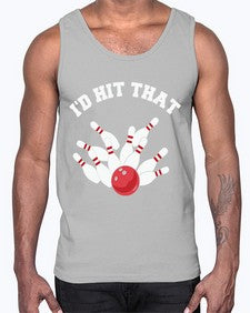 bowling id hit that 11#- bowling- Cotton Tank