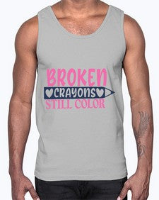 broken crayons still color Style 134#- motivation- Cotton Tank