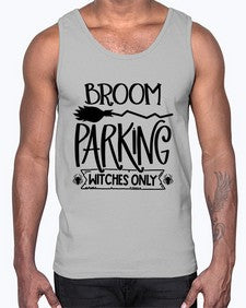 broom parking witches only 46#- witch- Cotton Tank