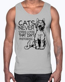cats never strike a pose that isnt photogenic- cats- Cotton Tank