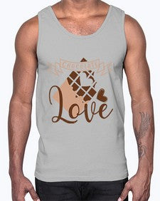 chocolate love 96#- chocolate- Cotton Tank