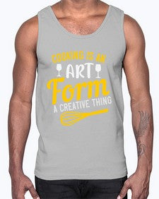 cooking is an art form a creative thing 132#- cooking- Cotton Tank