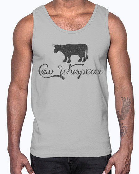 cow whisper- cow- Cotton Tank