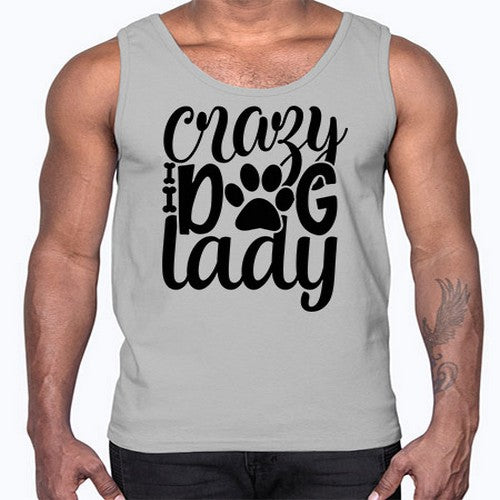crazy dog lady Style 122#- dogs- Cotton Tank