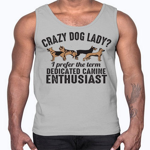 crazy dog lady- dogs- Cotton Tank