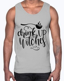 drink up witches 38#- witch- Cotton Tank