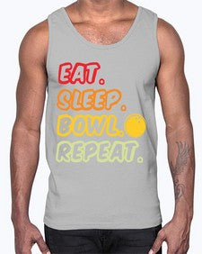 eat sleep bowl repeat 349#- bowling- Cotton Tank