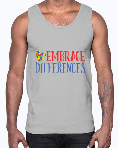 embrace differences Style 13#- autism- Cotton Tank