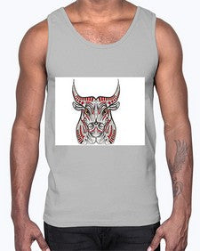 ethnic bull 418#- mandala- Cotton Tank