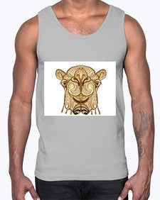 ethnic camel 419#- mandala- Cotton Tank