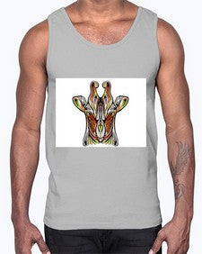 ethnic giraffe 425#- mandala- Cotton Tank
