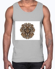 ethnic lion 430#- mandala- Cotton Tank