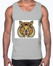 ethnic tiger 439#- mandala- Cotton Tank