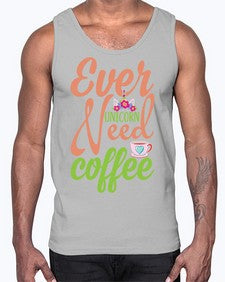 ever unicorn need coffee 125#- unicorn- Cotton Tank