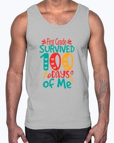 first Grade survived one hundred days of me 159#- one hundred days- Cotton Tank