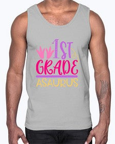 first grade asaurus 117#- first grade- Cotton Tank