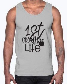 first grade design black 122#- first grade- Cotton Tank