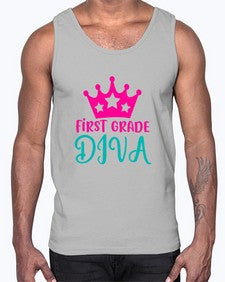 first grade diva 128#- first grade- Cotton Tank