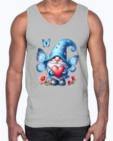 gnome with butterfly 01#- gnome- Cotton Tank