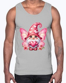 gnome with butterfly 08#- gnome- Cotton Tank