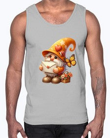 gnome with butterfly 09#- gnome- Cotton Tank