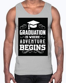 graduation is where adventure begins 224#- graduation- Cotton Tank