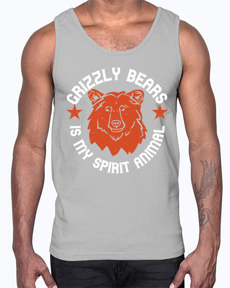 grizzly bears is my spirit animal 135#- bears - animals- Cotton Tank