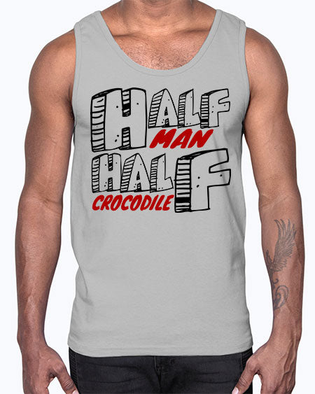 half man half crocodile- alligator- Cotton Tank