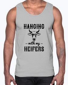 hanging with my heifers 501#- western- Cotton Tank
