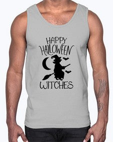 happy halloween witches 35#- witch- Cotton Tank