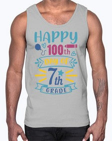 happy th day of seventh grade 252#- seventh grade- Cotton Tank