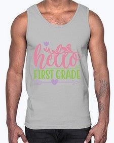 hello first grade 269#- first grade- Cotton Tank
