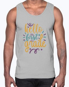 hello first grade 276#- first grade- Cotton Tank