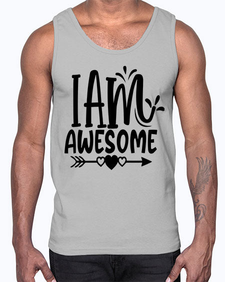 i am awesome Style 19#- autism- Cotton Tank