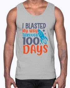 i blasted on my way through one hundred days 357#- one hundred days- Cotton Tank