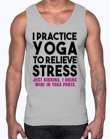 i practice yoga 297#- yoga- Cotton Tank