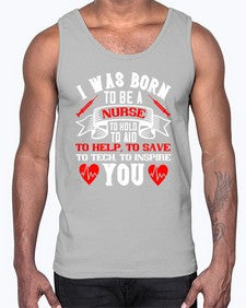i was born to be a Style 928#- nurse- Cotton Tank