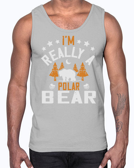 im really a polar bear 147#- bears - animals- Cotton Tank